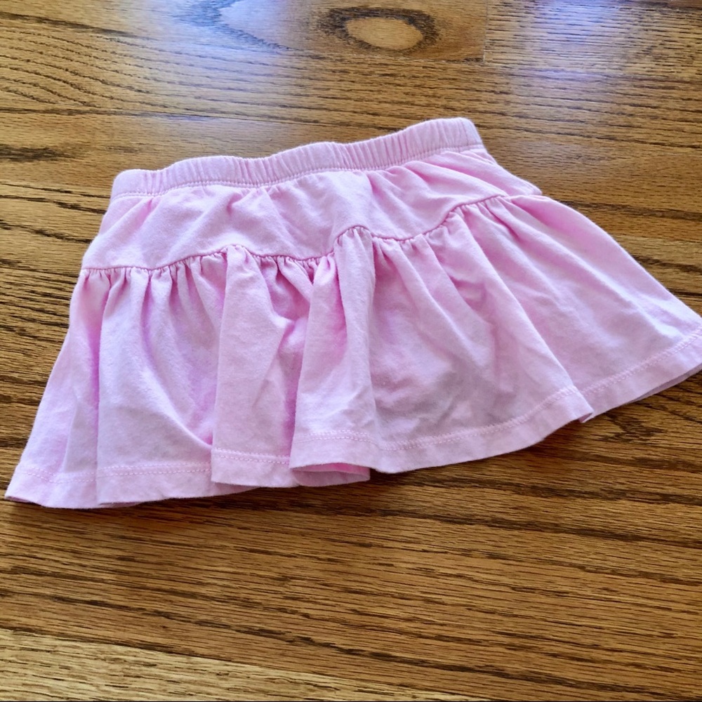 Pink cotton baby skort